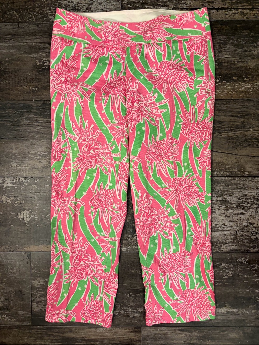 Lilly Pulitzer Pink & Green Floral Capris